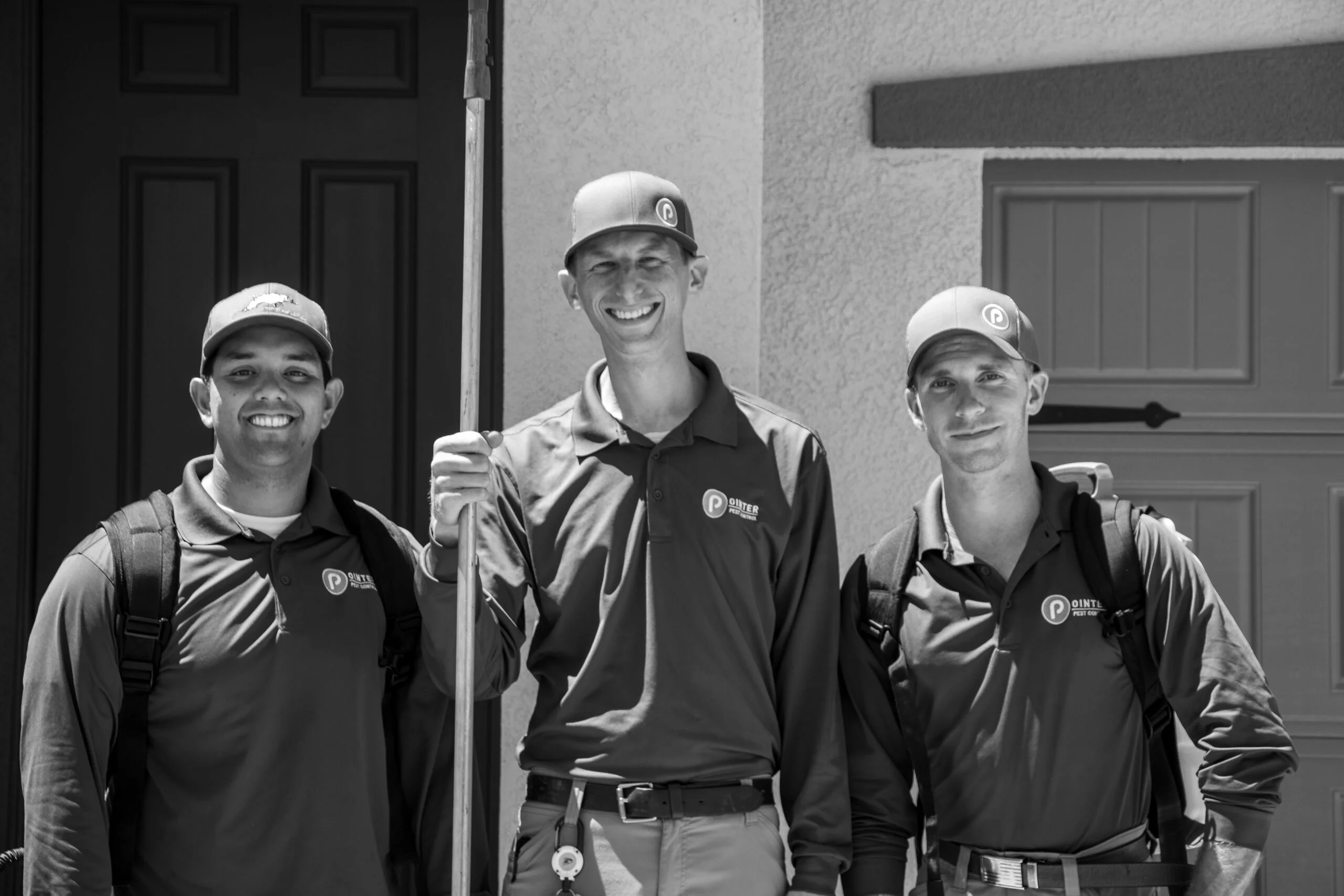 Pointer Pest Control team - Antonio, Eduardo, and Marcus